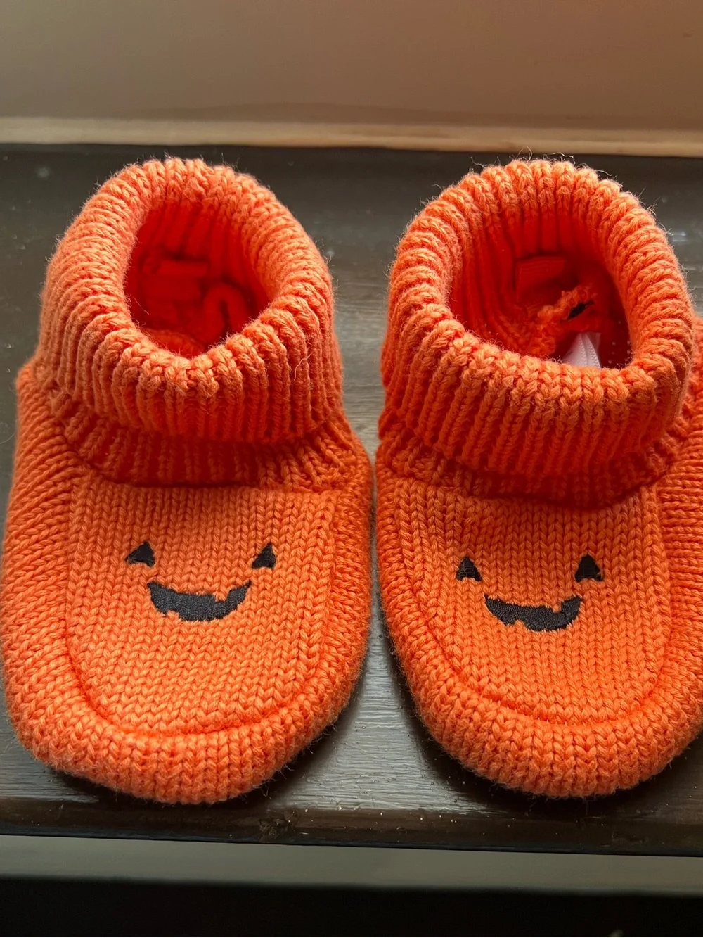 Carter's Orange October/Halloween Slippers